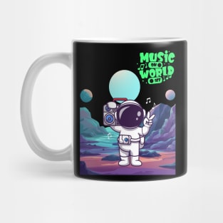 Music on world off Mug